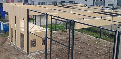 Massieve houtbouw op het SynergyPark